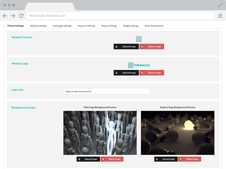 Atlas portal settings